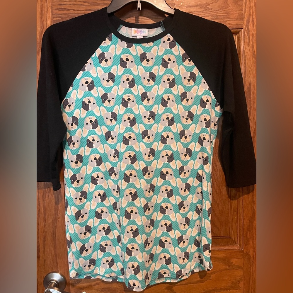 LuLaRoe dog frenchie Boston terrier shirt S